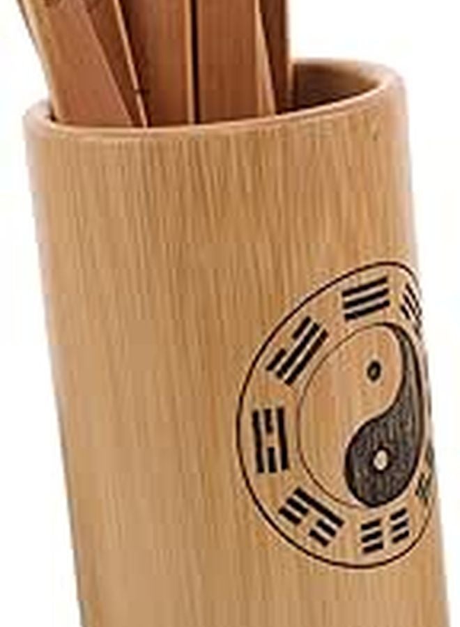 Portable Bamboo Fortune Telling Sticks Set Chinese I Ching Divination Tool for Home Temple - Image 1
