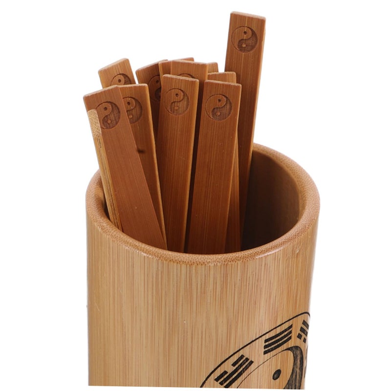 Portable Bamboo Fortune Telling Sticks Set Chinese I Ching Divination Tool for Home Temple - Image 4
