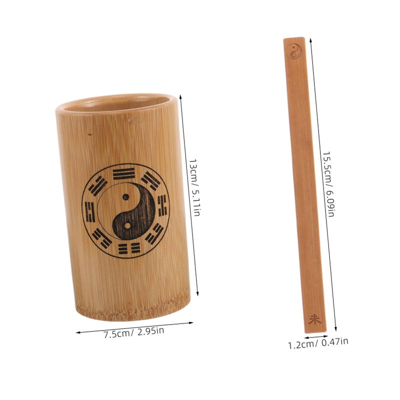 Portable Bamboo Fortune Telling Sticks Set Chinese I Ching Divination Tool for Home Temple - Image 3
