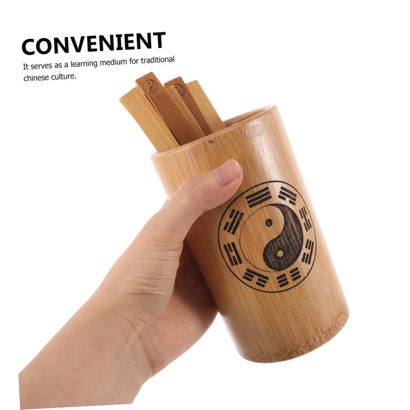 Portable Bamboo Fortune Telling Sticks Set Chinese I Ching Divination Tool for Home Temple - Image 5