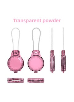 Suitable For Apple Airtag Anti-lost Device Steel Wire Safety Lock Waterproof Protective Shell PC Anti-fall Shell Storage Box-Color:Transparent Pink-Applicable Model:Q73