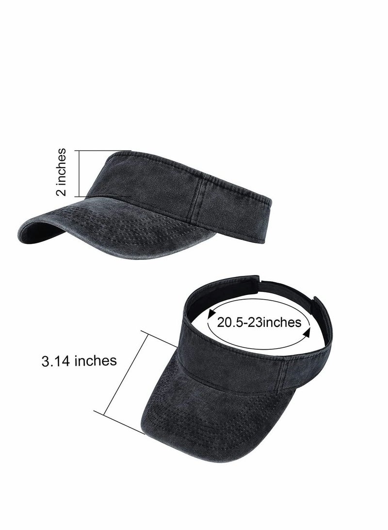 Generic Sport Sun Visor Hats, Summer Spring Outdoor Sports Lightweight Empty Top Baseball Cap Cotton Ball Caps for Cycling Running, Tennis, Golf & All Sports - Women and Men - Image 4