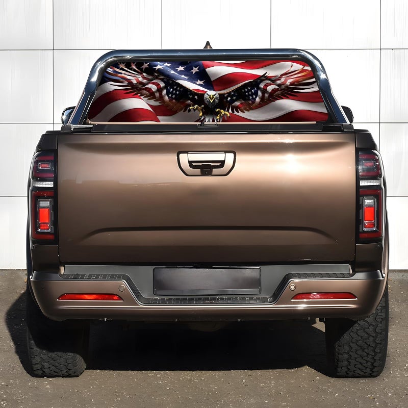 Tobethay Rear Window Decals for Trucks - 65x17.3 in Back Window Decals Fit Most Pickup Trucks SUV, Vinyl American Flag Back Window Decal Truck Rear Window Graphics for Personalized Decoration - Image 4