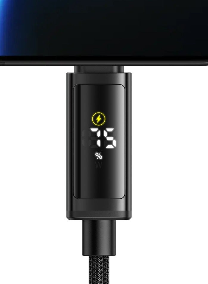 Mcdodo Dual LED Display USB-C to USB-C Cable 100W 1.2m – Fast Charging PD Type-C Data Sync Cable for Android Phones, Samsung Galaxy, Tablets, Laptops – Black - Image 4