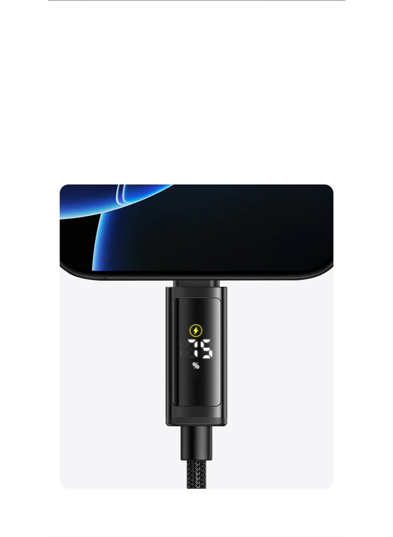 Mcdodo Dual LED Display USB-C to USB-C Cable 100W 1.2m – Fast Charging PD Type-C Data Sync Cable for Android Phones, Samsung Galaxy, Tablets, Laptops – Black - Image 5