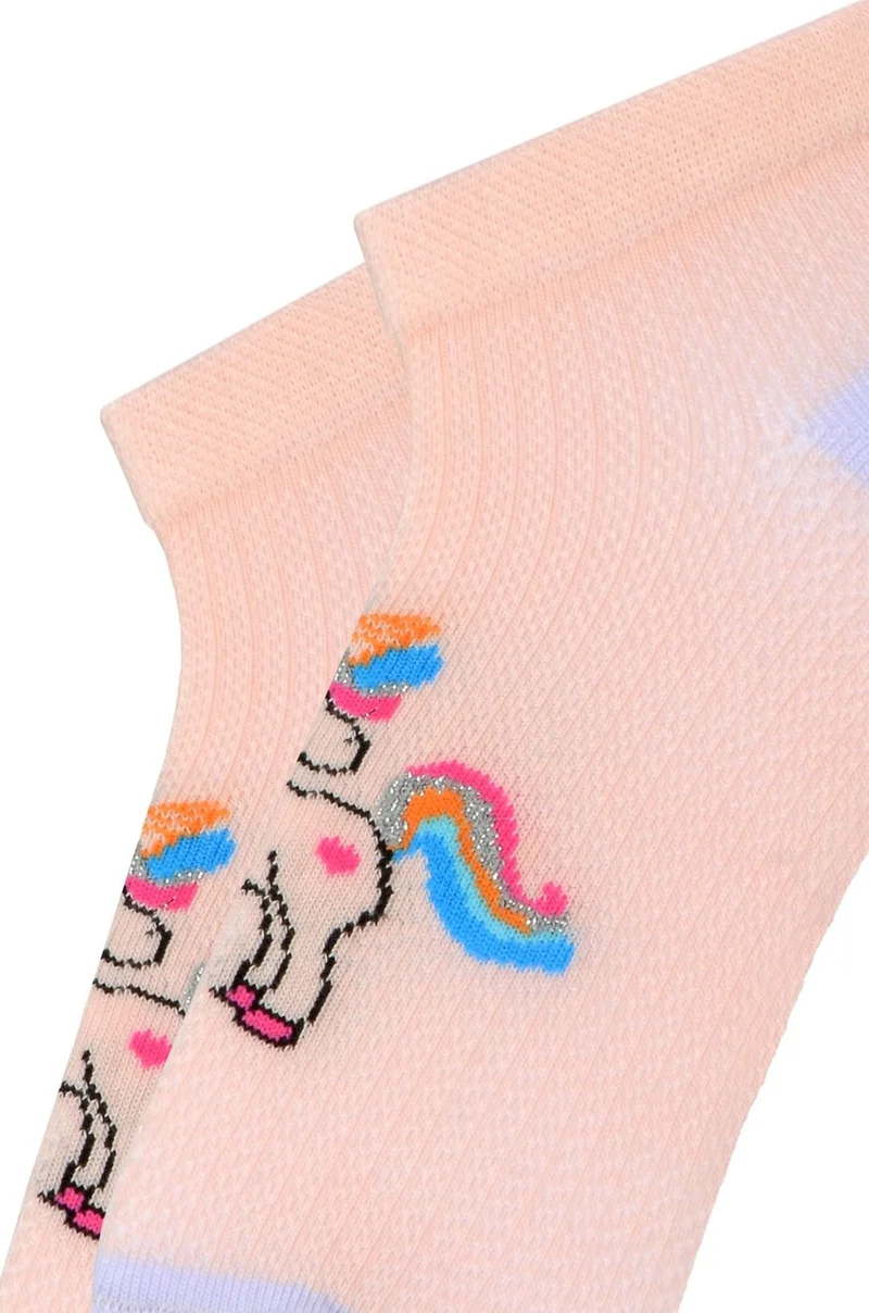 Mem Socks 6 Pack Unicorn Pattern Children's Booties Socks