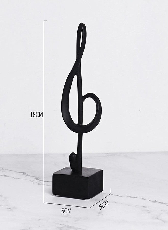 KODORIA Music Note Figurine Resin Note Sculpture Resin Musical Sculpture for Home Office Living Room Decoration - Black - Image 3