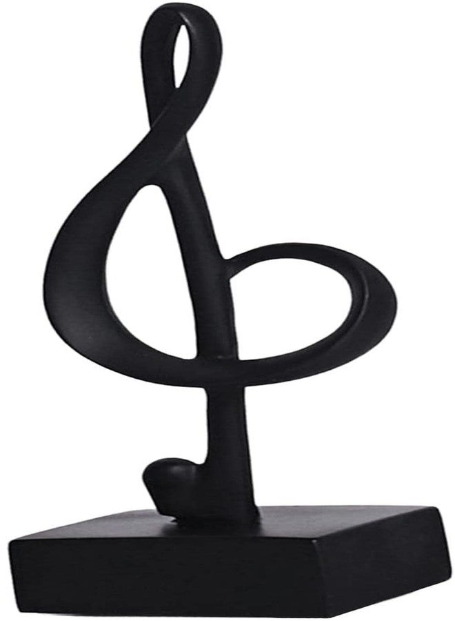 KODORIA Music Note Figurine Resin Note Sculpture Resin Musical Sculpture for Home Office Living Room Decoration - Black - Image 1