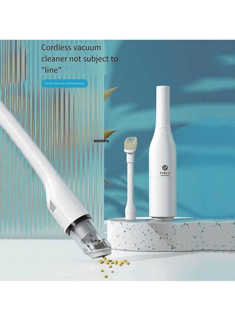 توبيز مكنسة كهربائية لاسلكية صغيرة محمولة للسيارة من توبي VC_03، 6000 باسكال مع سعة بطارية 7800 مكنسة كهربائية محمولة باليد، مكنسة كهربائية محمولة للتنظيف السريع، مكنسة كهربائية لاسلكية قابلة لإعادة الشحن، للسيارة والمنزل والمكتب - Image 2