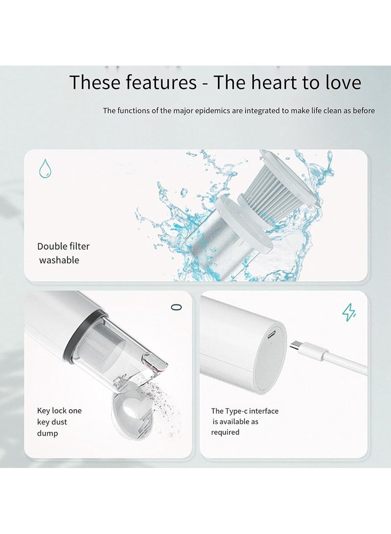 توبيز مكنسة كهربائية لاسلكية صغيرة محمولة للسيارة من توبي VC_03، 6000 باسكال مع سعة بطارية 7800 مكنسة كهربائية محمولة باليد، مكنسة كهربائية محمولة للتنظيف السريع، مكنسة كهربائية لاسلكية قابلة لإعادة الشحن، للسيارة والمنزل والمكتب - Image 5