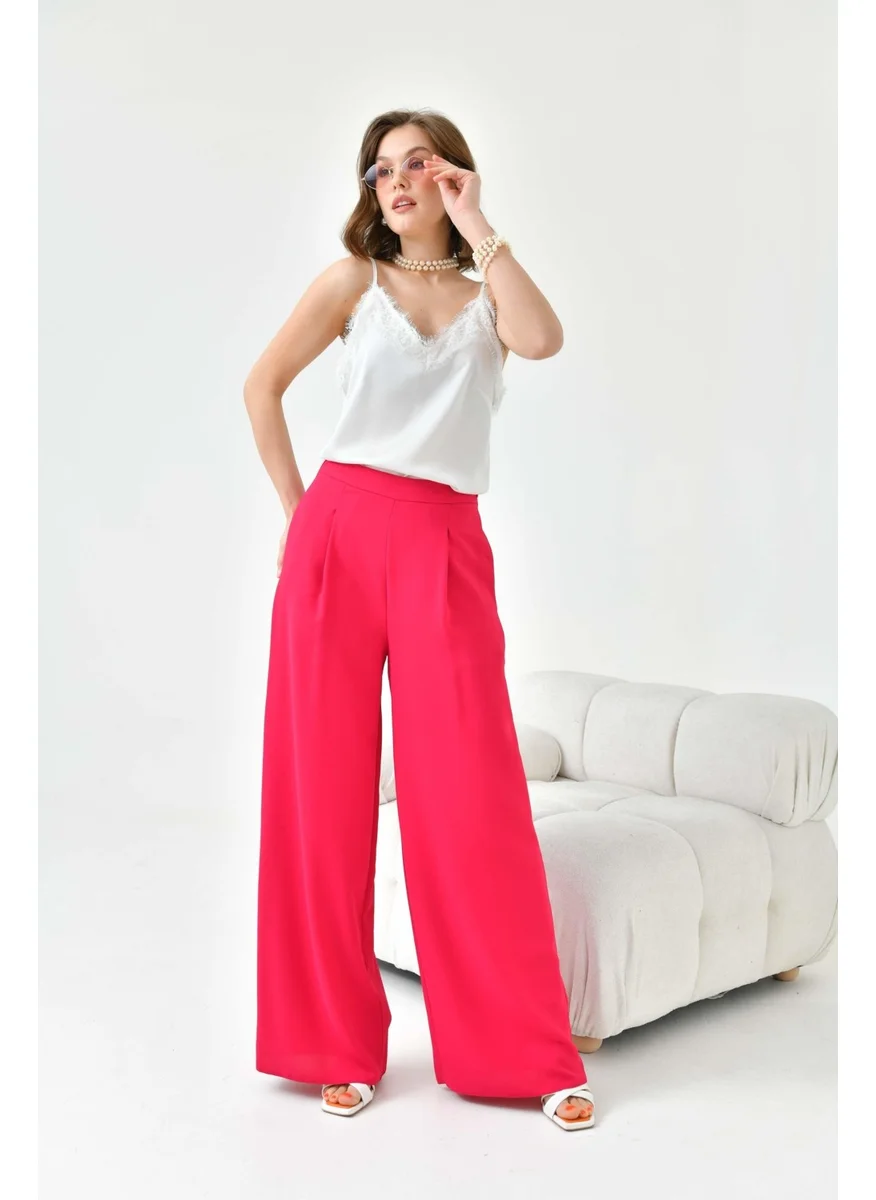 جارمي Women's Elastic Trousers Fuchsia