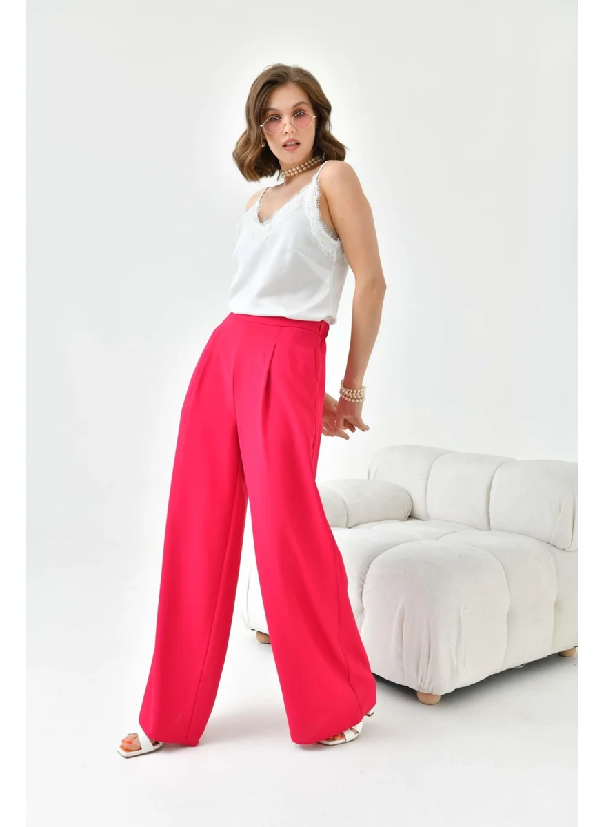 جارمي Women's Elastic Trousers Fuchsia