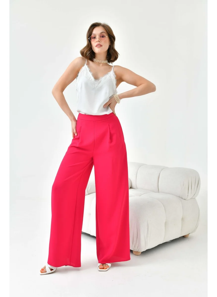 جارمي Women's Elastic Trousers Fuchsia