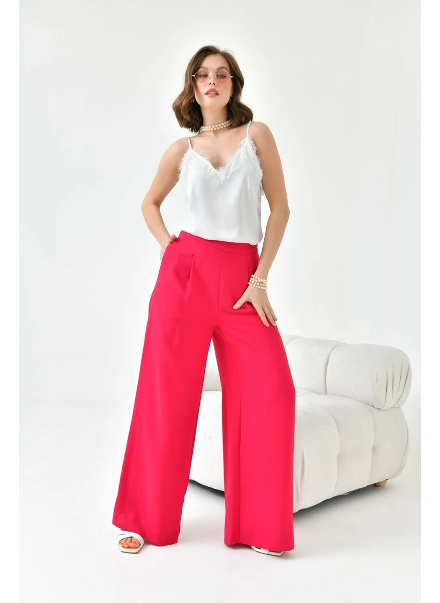 جارمي Women's Elastic Trousers Fuchsia