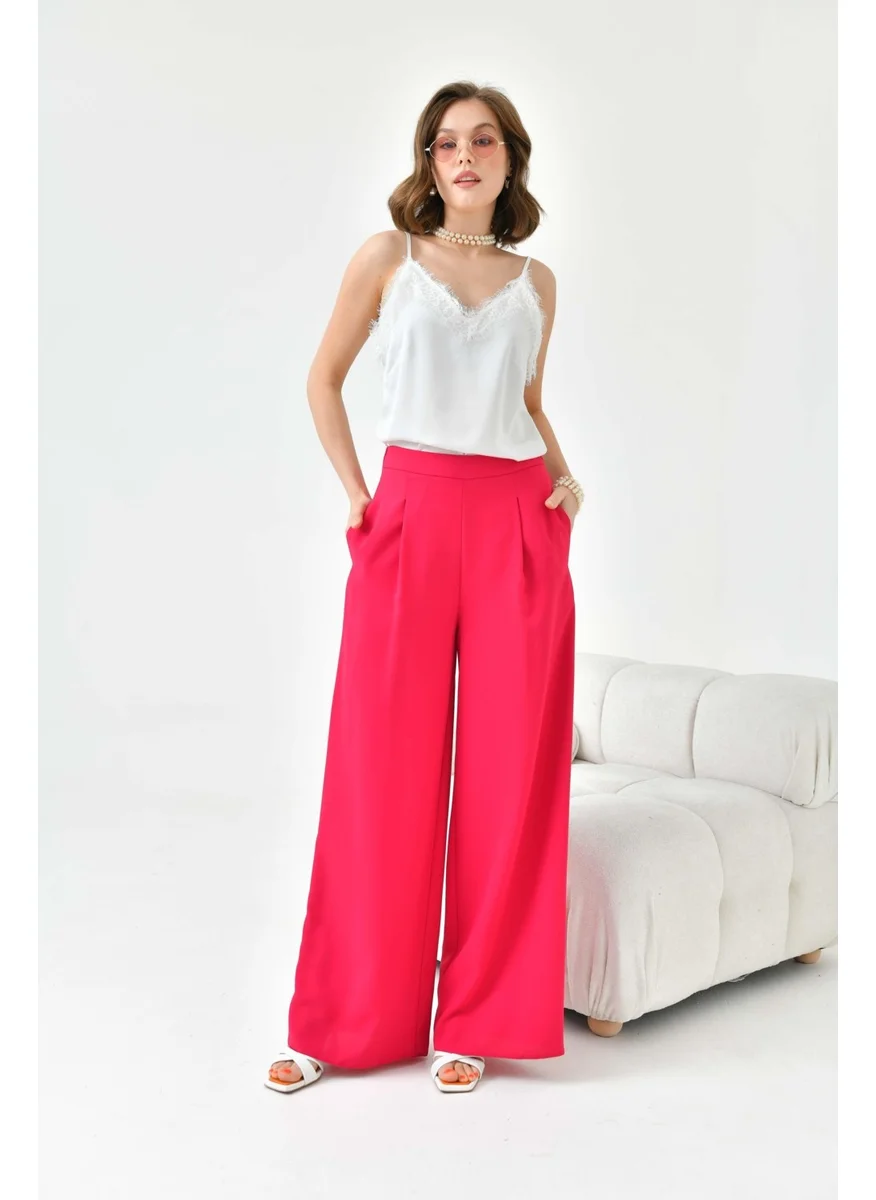 جارمي Women's Elastic Trousers Fuchsia