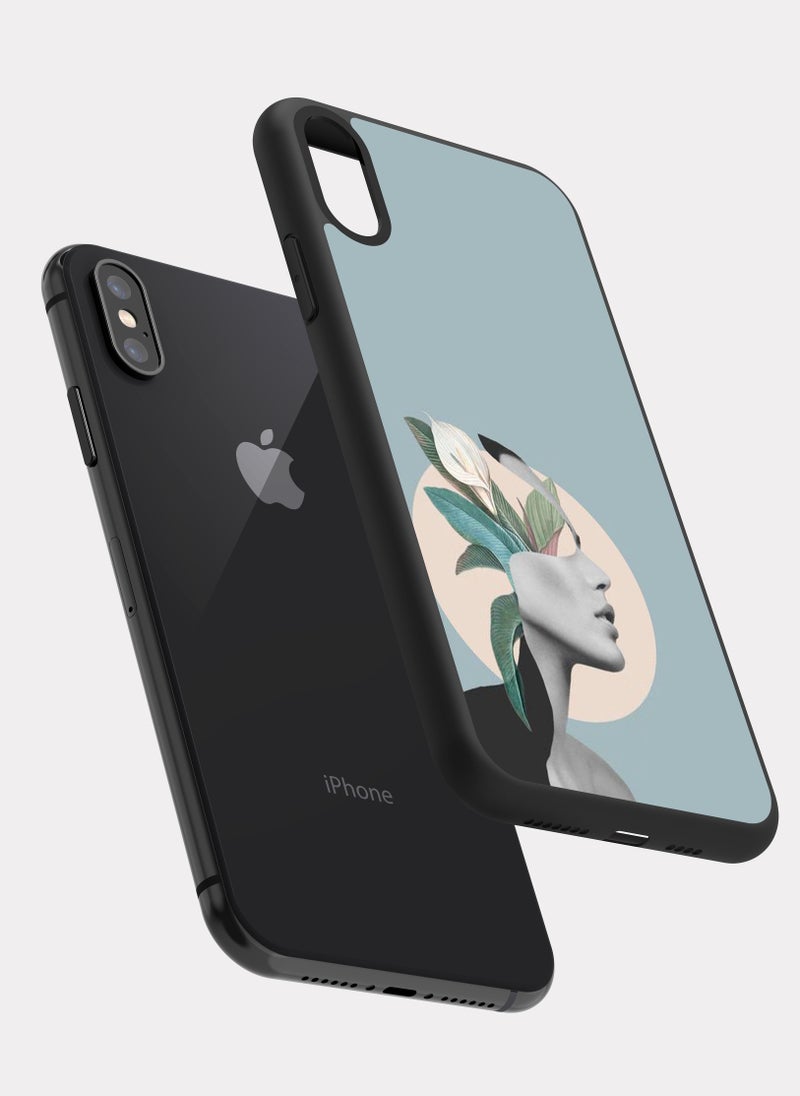 بكسلات كفر ايفون اكس فن تجريدي فيروزي - Image 2