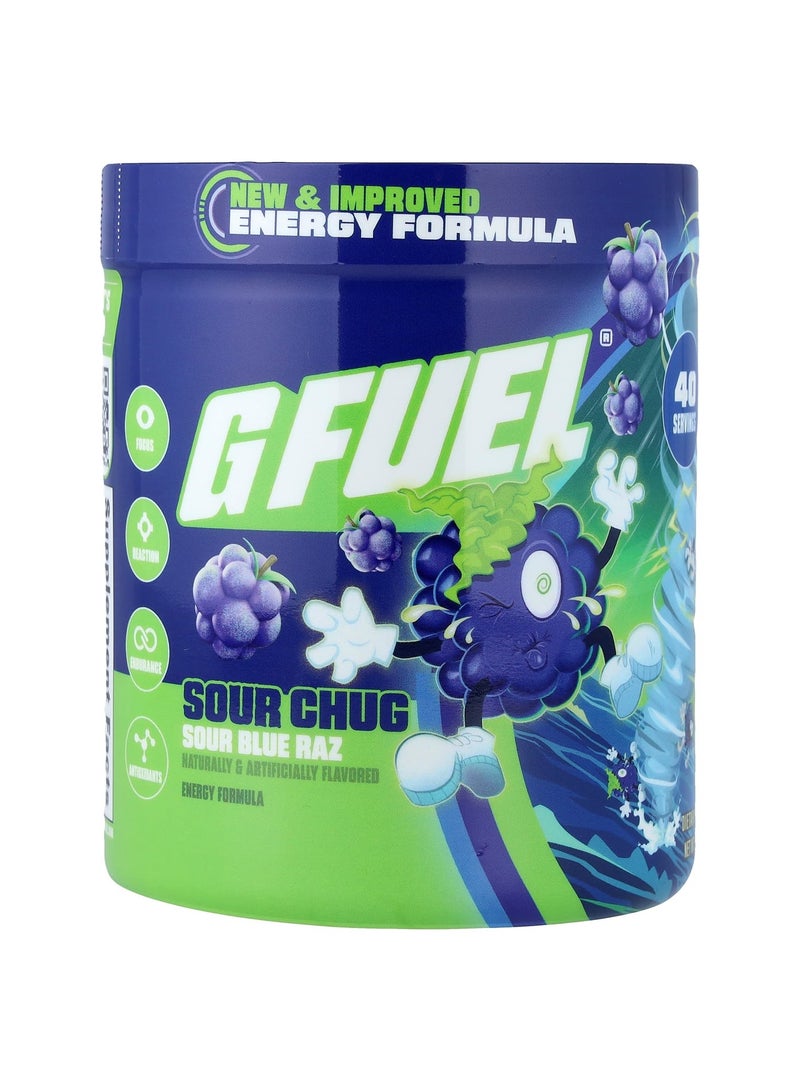 Energy Formula, Sour Chug, Sour Blue Raz, 9.6 oz (272 g)