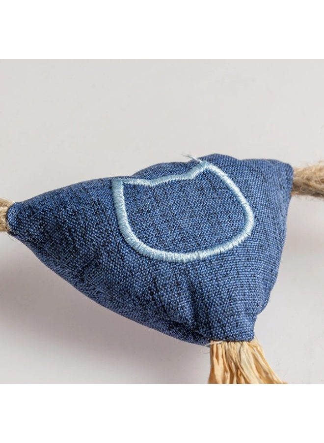 Duvo + Duvo+ Eco Navy Catnip Cat Toy Triangle Multicolour – 20cm - Image 3