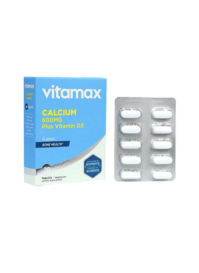 Vitamax - Calcium 600MG + Vitamin D3 400IU Tab 30's - Image 1