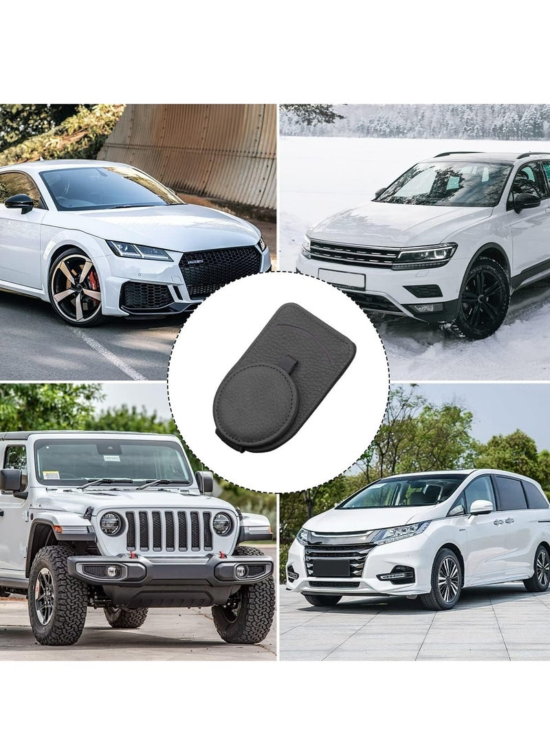 Loquat Car Sun Visor Leather Sunglass Clip, Black Eyeglasses Holder - Image 4