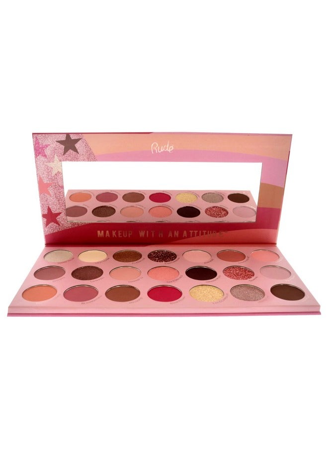 Rude - Cosmetics United Pinky Nudes 21 Pressed Pigment And Shadows Palette Eye Shadow Women 0.74 Oz - Image 1