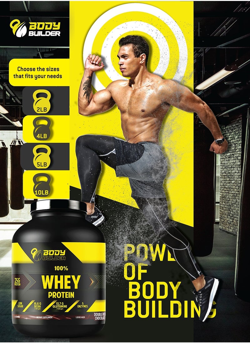 Body Builder 100% Whey Protein Milk Chocolate 2lb  - Image 3