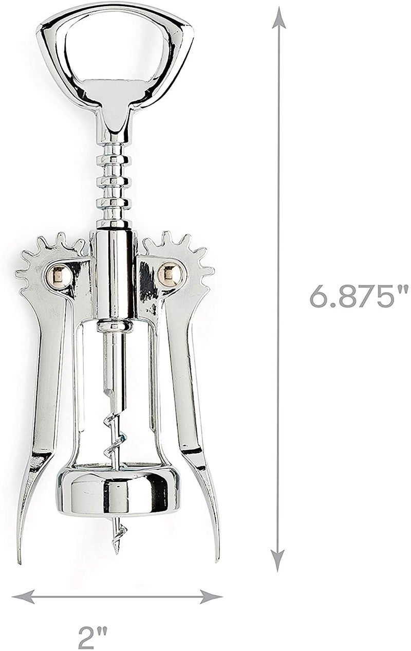 Styxon Premium Stainless Steel Wine, Professional and Portable Bottle Opener, All-in-One Winged Corkscrew, | 2" X 6.9" | Silver - Image 4