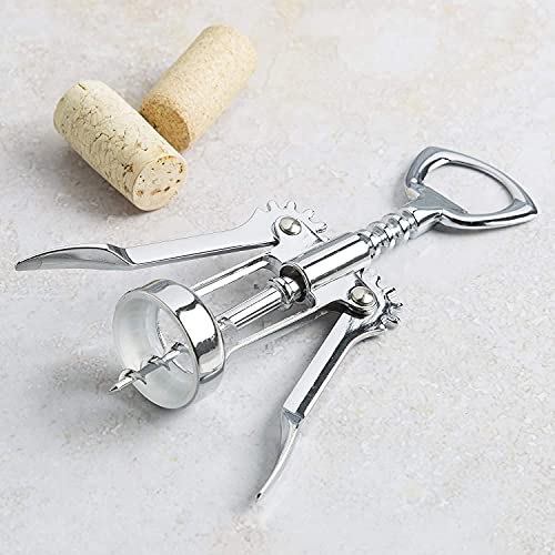 Styxon Premium Stainless Steel Wine, Professional and Portable Bottle Opener, All-in-One Winged Corkscrew, | 2" X 6.9" | Silver - Image 5