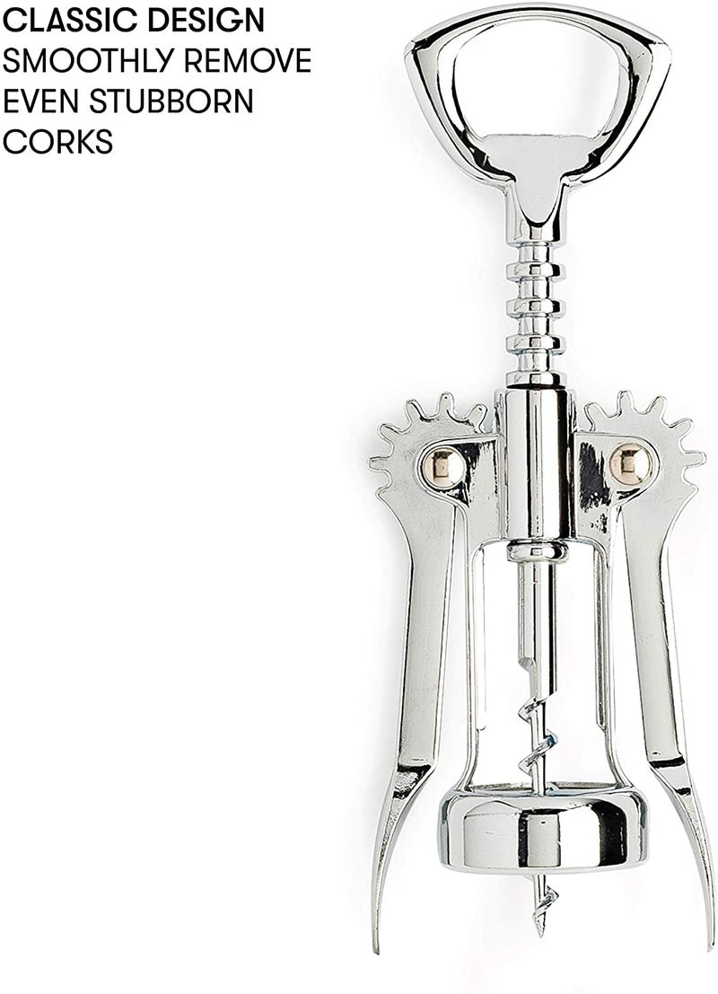 Styxon Premium Stainless Steel Wine, Professional and Portable Bottle Opener, All-in-One Winged Corkscrew, | 2" X 6.9" | Silver - Image 2