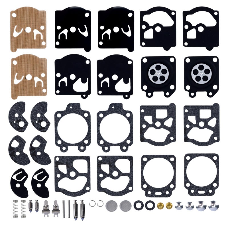 Dalom (Pack of 2) K10-WAT Carburetor Rebuild Kit for WA WT Series 2-Cycle Chainsaw Trimmer Leaf Blower Poulan Craftsman Weedeater Carburetor Diaphragm Gasket Kit - Image 1