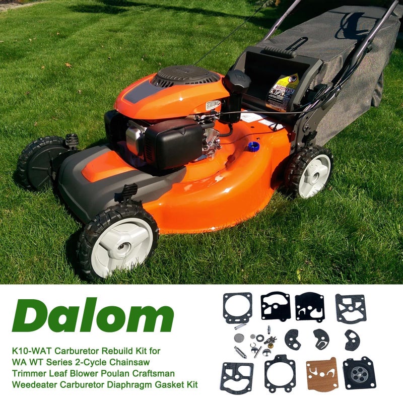 Dalom (Pack of 2) K10-WAT Carburetor Rebuild Kit for WA WT Series 2-Cycle Chainsaw Trimmer Leaf Blower Poulan Craftsman Weedeater Carburetor Diaphragm Gasket Kit - Image 2