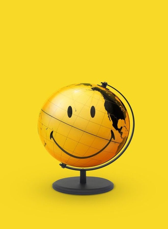 Suck UK Smiley Face World Globe | Office Accessories | Smiley Face Desk Decor & Office Desk Accessories | Office Desk Decor & Bookshelf Decor | For Children & Kids | Yellow - Image 3