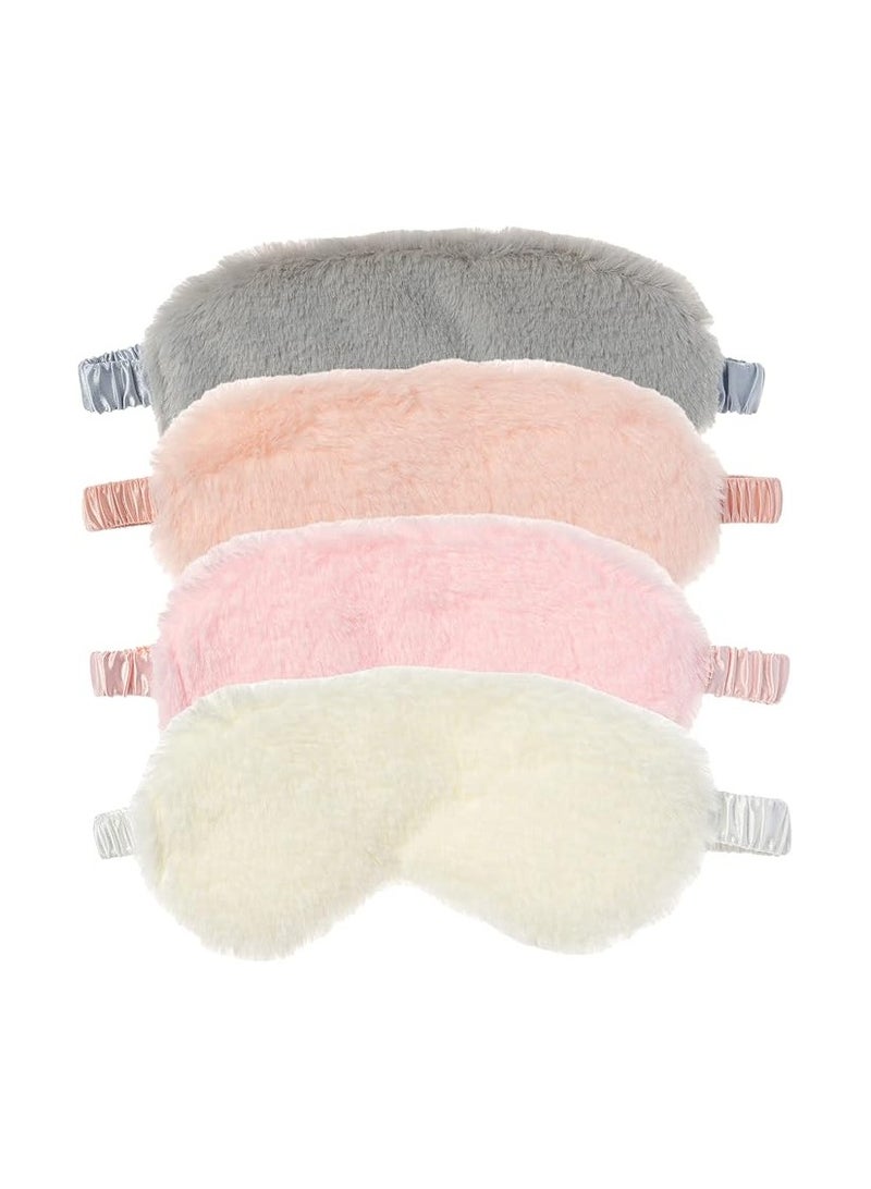 4-Piece Plush Sleeping Eye Mask 21 x 9 x 1cm  - Image 1