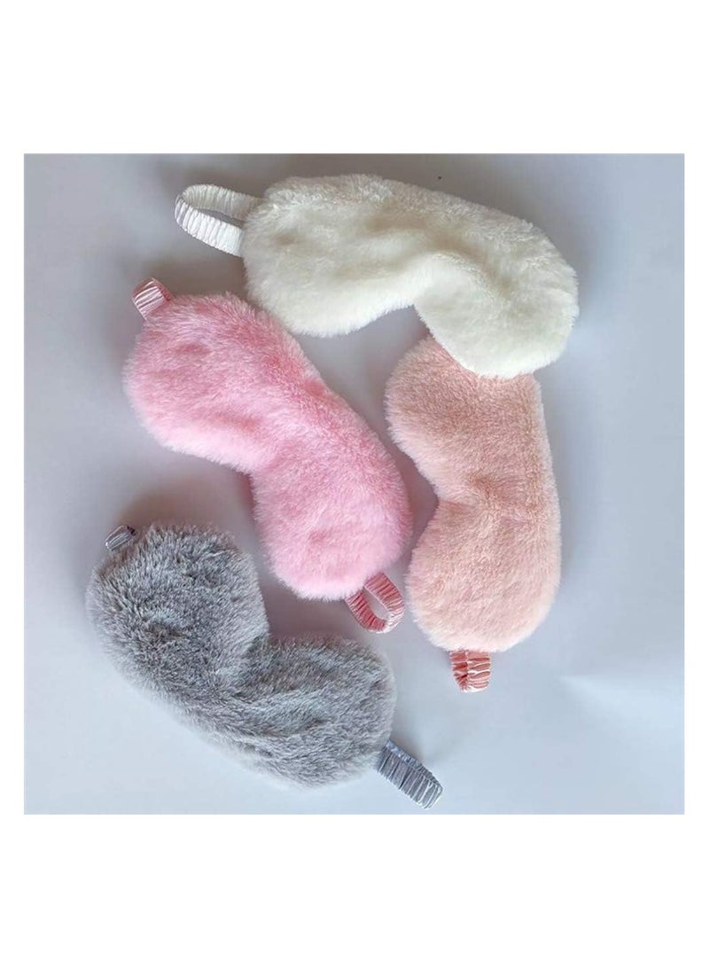 4-Piece Plush Sleeping Eye Mask 21 x 9 x 1cm  - Image 4