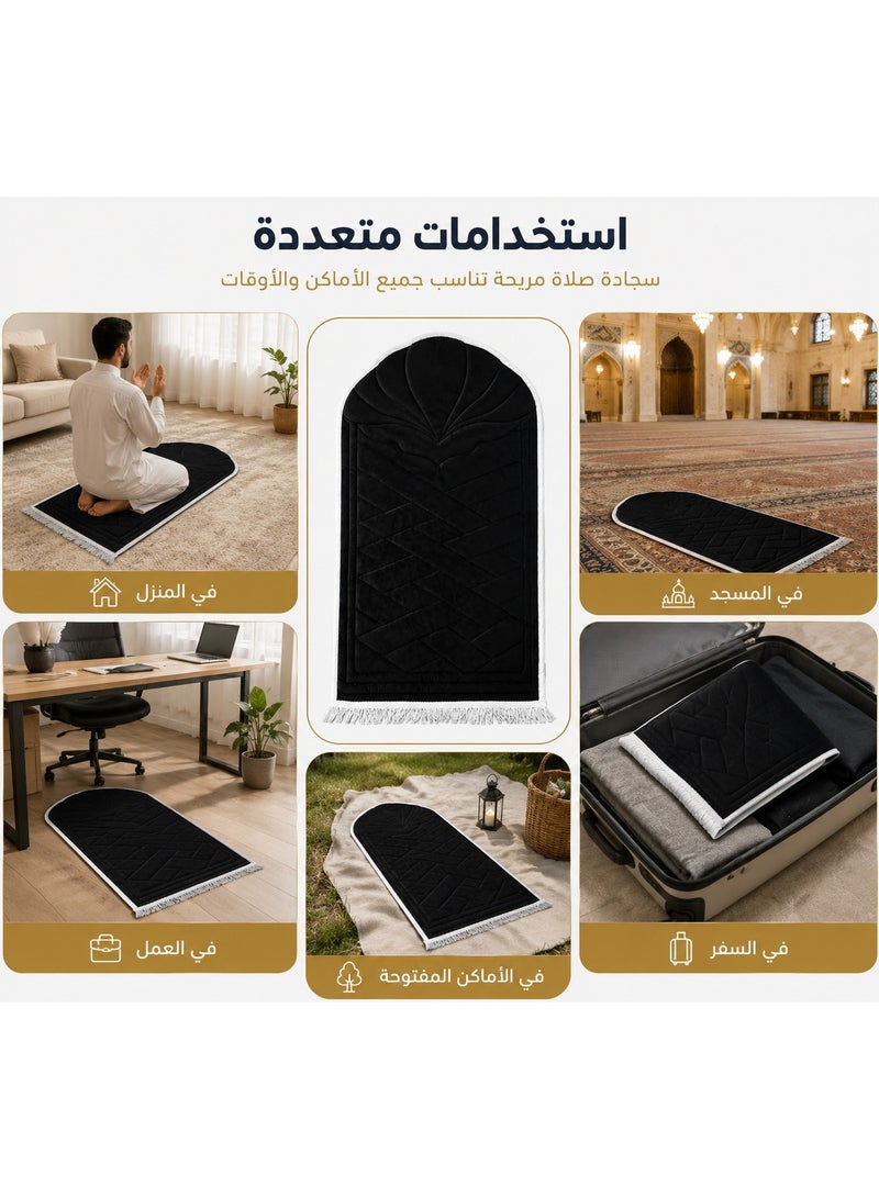 Orthopedic Prayer Mat, 2cm Thick Padded Foam Rug, Anti-Slip Base, Premium Velvet Soft Surface, Knee & Joint Support for Comfortable Praying - Suitable for All Ages - Image 4