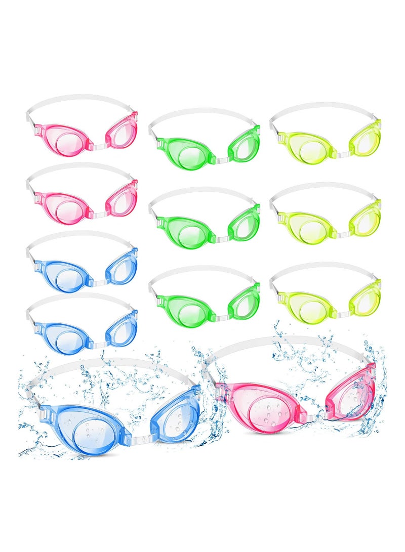 Y&D 12PCS Kids Swimming Goggles, No Leaking Swim Goggles Youth Pool Wide View Glasses Teens Gear Adjustable for Children Boys Girls Aged 6-14(4 Colors) - Image 1