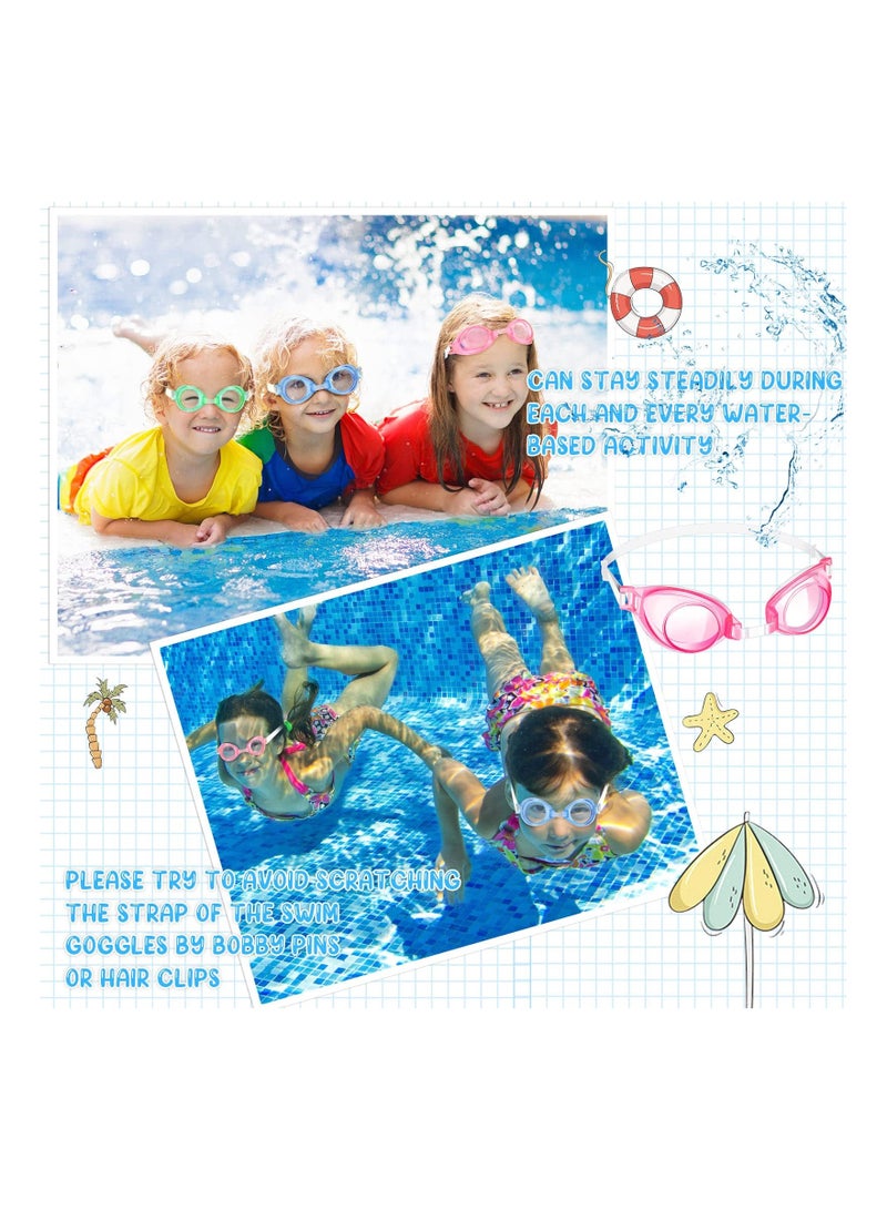 Y&D 12PCS Kids Swimming Goggles, No Leaking Swim Goggles Youth Pool Wide View Glasses Teens Gear Adjustable for Children Boys Girls Aged 6-14(4 Colors) - Image 2