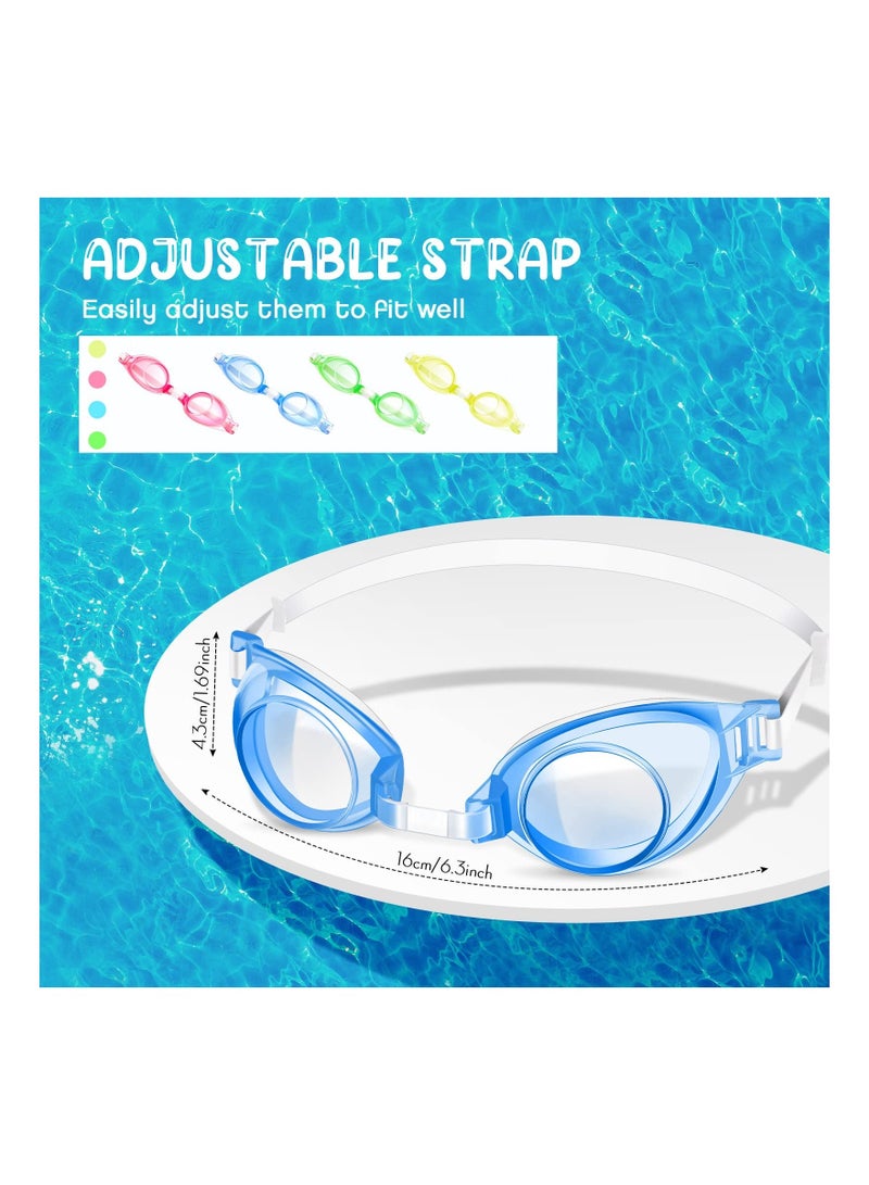 Y&D 12PCS Kids Swimming Goggles, No Leaking Swim Goggles Youth Pool Wide View Glasses Teens Gear Adjustable for Children Boys Girls Aged 6-14(4 Colors) - Image 5