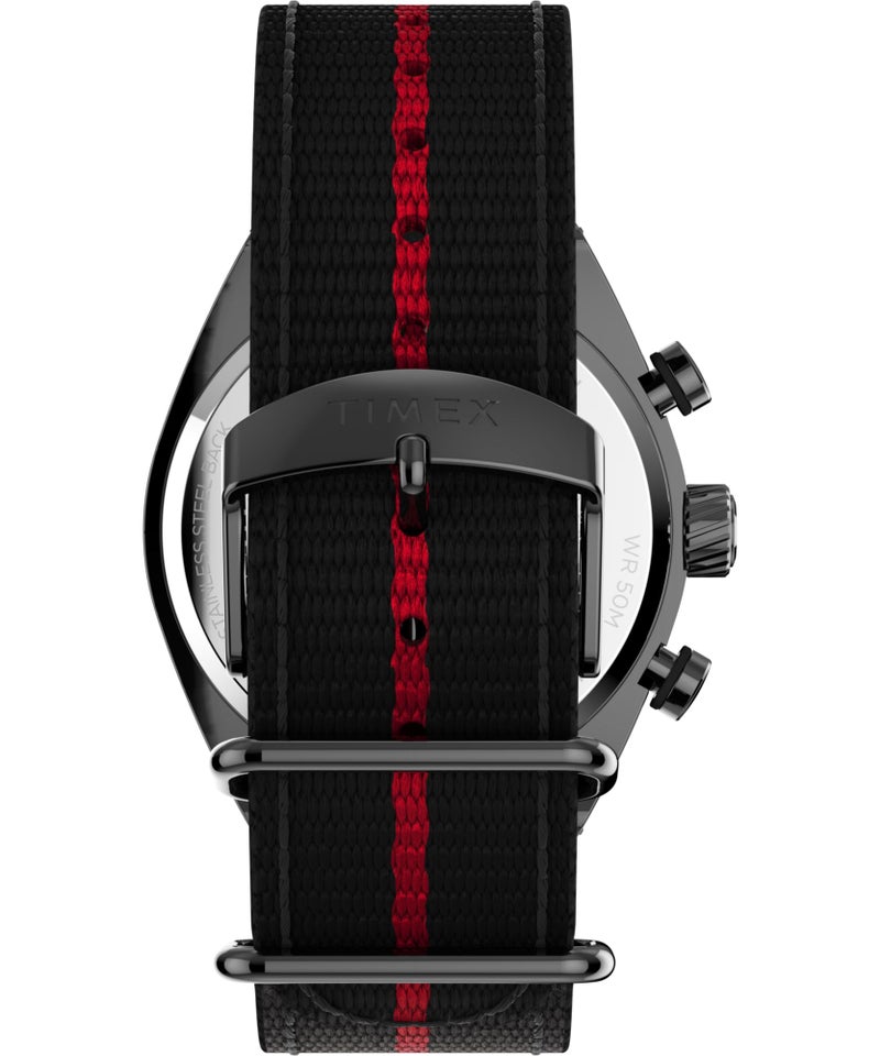 Timex Men's Legacy Tonneau 42mm Watch - Black Strap Black Dial Gunmetal Case - Image 3