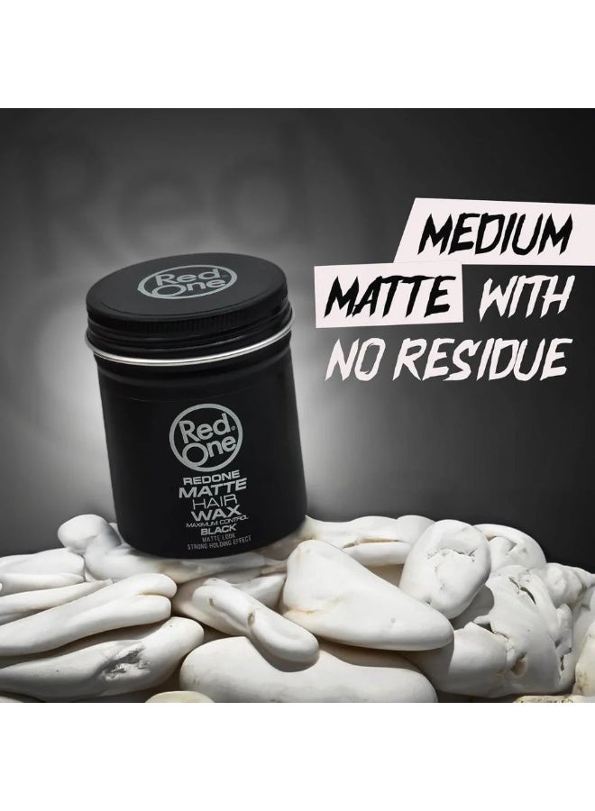 RedOne Matte Hair Wax in Black - 100ml - Image 3
