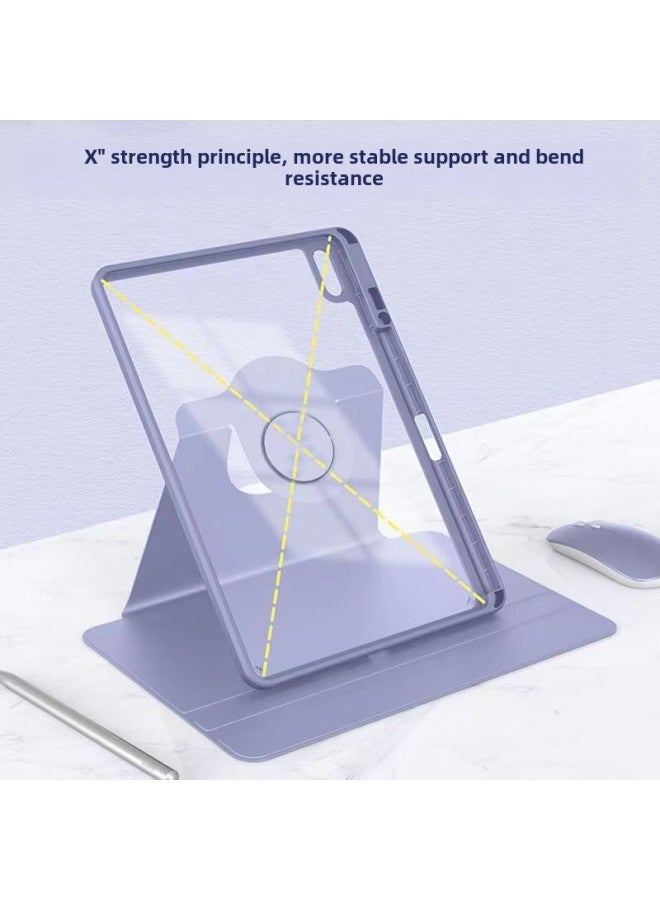 Suitable For Huawei Tablet Protective Cover With Pen Slot Matepad11.5S Rotating Air12 Transparent Pro11 Shell-Color:Lavender Purple-Applicable Models:matepad11.5S - Image 3