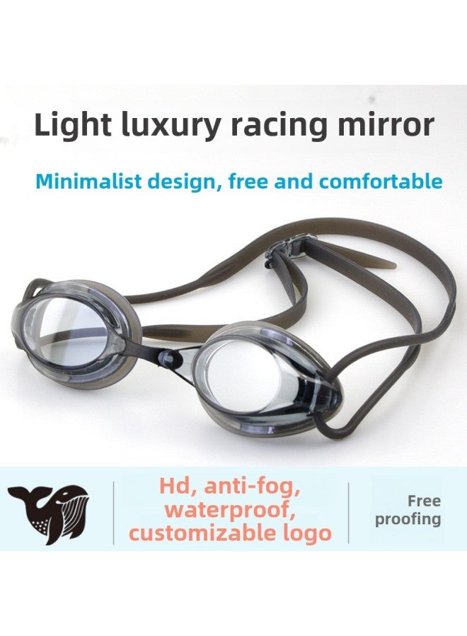 Generic Small Frame Racing Goggles Adult Swimming Goggles Anti-fog Electroplating Swimming Goggles Professional Waterproof Hot Sale-Color:Wine Red Color Plating  - Image 2