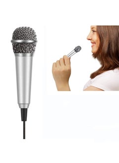 1pcs Mini Microphone Tiny Microphone for iPhone/Android/PC ASMR & Karaoke Mic Clear Voice Recording for Singing Chatting Gaming Laptop Notebook USB/AUX Compatible