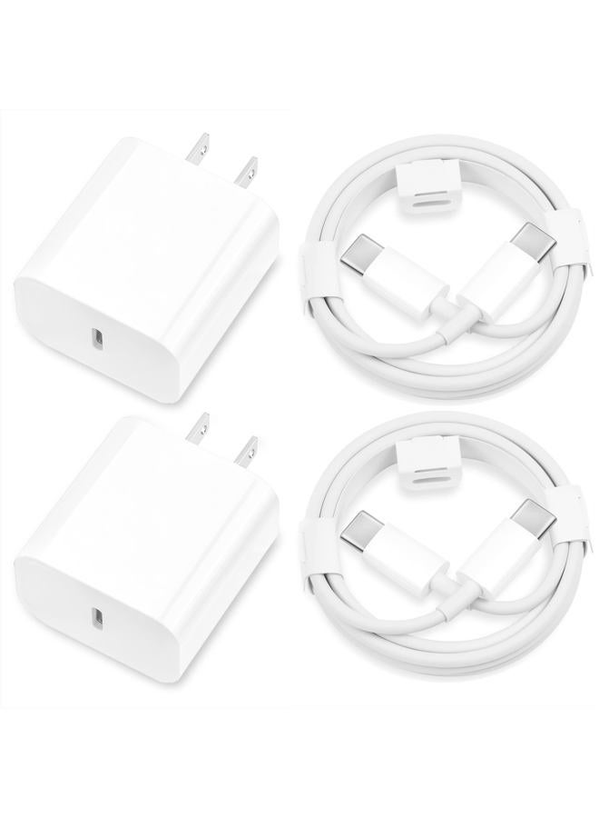 Mailesi iPhone 16 15 Charger Fast Charging,[MFi Certified] 2Pack 20W Type C Fast Charger Block with 6FT USB C to USB C Cable Compatible for iPhone 16/15/Pro Max/Pro/Plus - Image 1