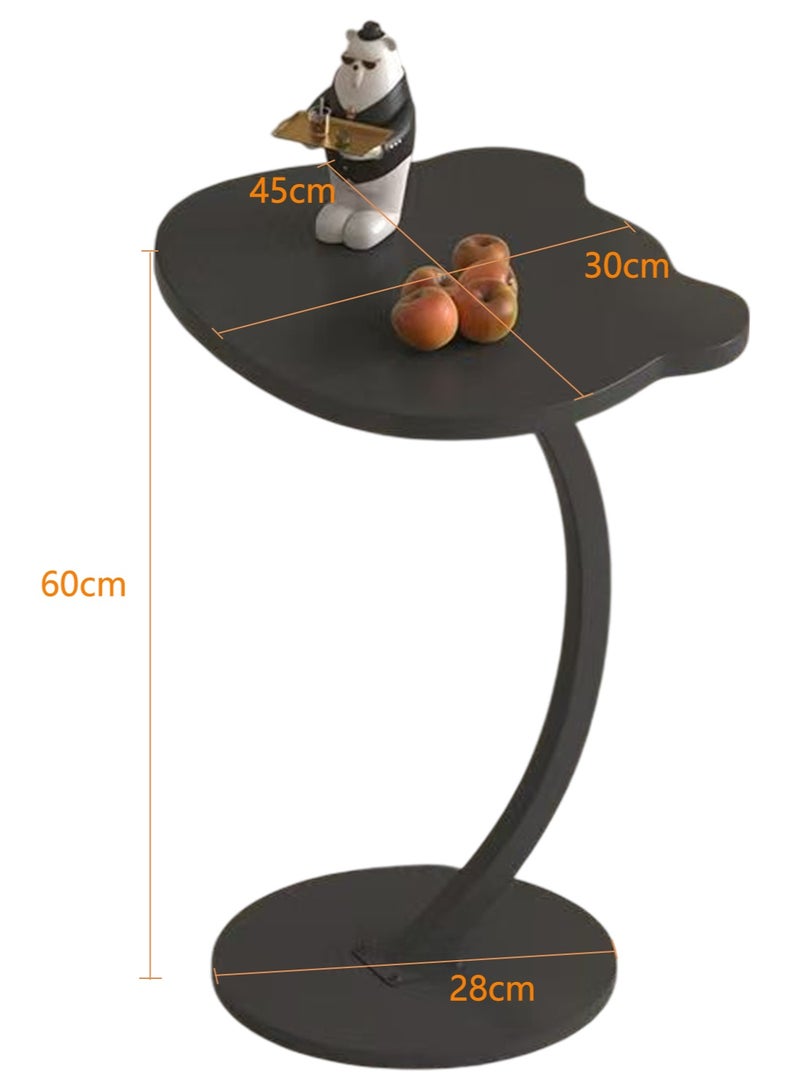 شو وو طاولة جانبية صغيرة على شكل حرف C، طاولة جانبية أسفل الأريكة، طاولة سرير مستديرة ضيقة، طاولة قهوة، طاولة عشاء لغرفة المعيشة، غرفة النوم، الدراسة، المساحات الصغيرة، صينية تلفزيون للوجبات الخفيفة والمشروبات - Image 3