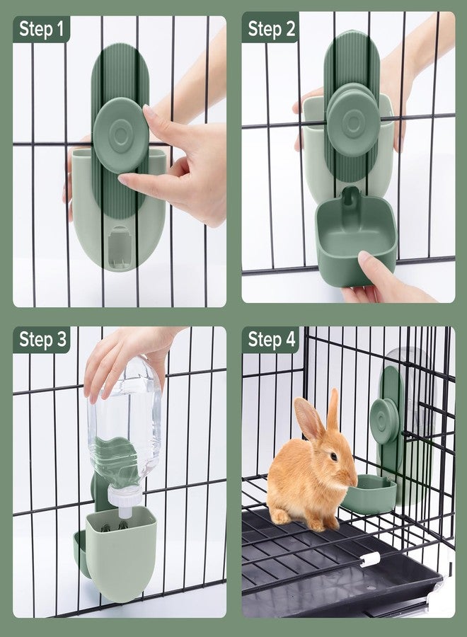 Kenond 28oz Hanging Automatic Rabbit Water Bottle, Guinea Pig Water Bottle No Drip, Gravity Water Dispenser for Cage, Suitable for Guinea Pig, Bunny, Hamsters and Other Small Animals(Green) - Image 5