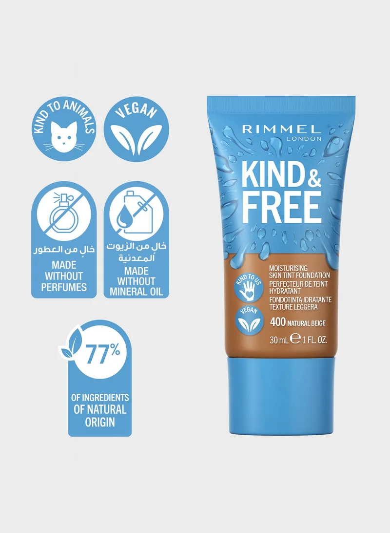 RIMMEL LONDON Rimmel Kind & Free Skin Tint – 400 – Natural, 30ml