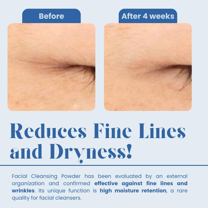 FANCL Facial Cleansing Powder â€“ Japanese Powder-to-Foam Cleanser with Agar & Rice Starch, Gently Removes Impurities & Clogged Pores, Preservative-Free Hydrating Formula [US Exclusive Edition] - Image 4