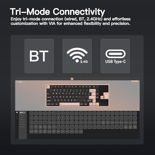 KEEBMONKEY WOBKEY Rainy 75 CNC Aluminum HMX/JWK/Cocoa Switches Triple-Mode Connectivity Mechanical Keyboard with Superior Acoustics, RGB/FR4/Silver SUS304/7000mAh/Cocoa Switch (Pro - Black) - Image 5