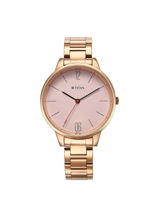 TITAN Women's Analog Watch 2648WM04 – Rose Gold Dial, Stainless Steel Bracelet, Quartz Movement - Image 1